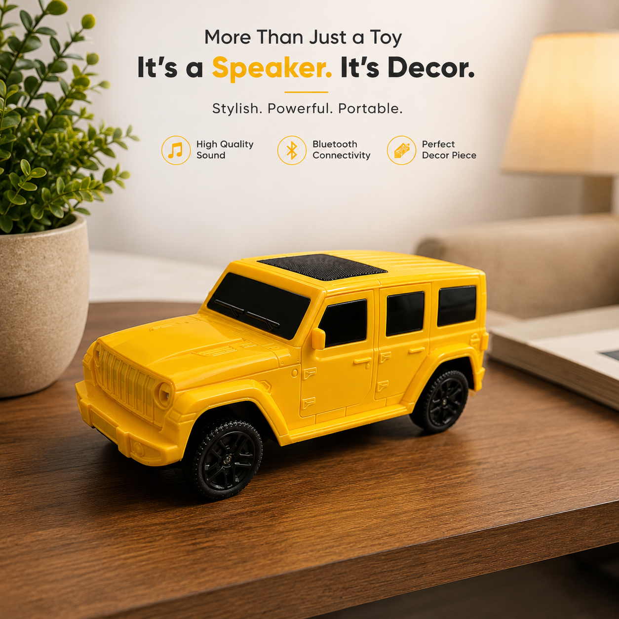 Jeep Style Bluetooth Speaker with Deep Bass