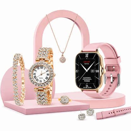 Ladies Smartwatch A58 Plus – Combo 8 in 1 Set