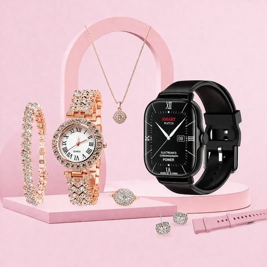 Ladies Smartwatch A58 Plus – Combo 8 in 1 Set
