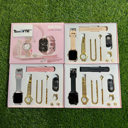 Ladies Smartwatch A58 Plus – Combo 8 in 1 Set