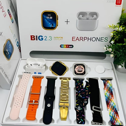 I20 Ultra Smart Watch With Airpods Pro And 7 Straps