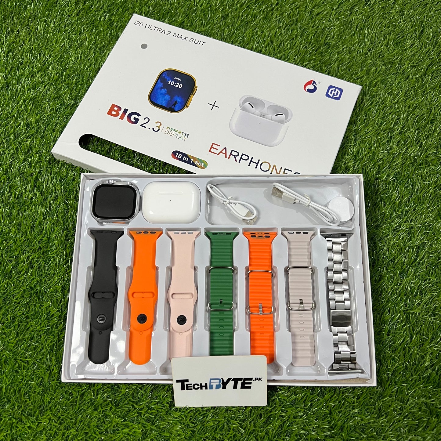 I20 Ultra Smart Watch With Airpods Pro And 7 Straps