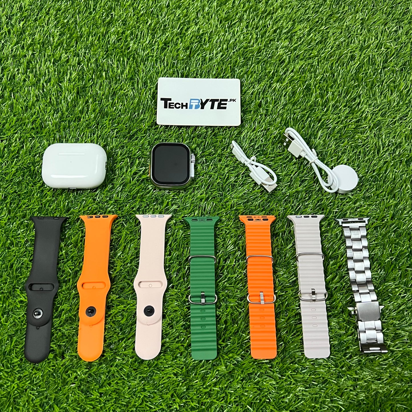 I20 Ultra Smart Watch With Airpods Pro And 7 Straps