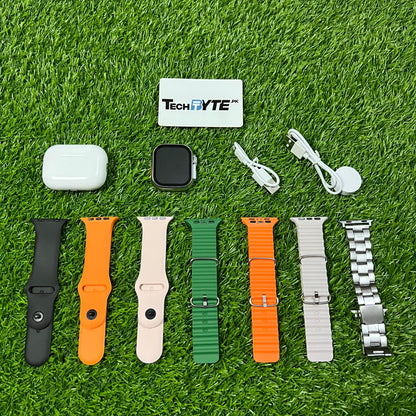 I20 Ultra Smart Watch With Airpods Pro And 7 Straps